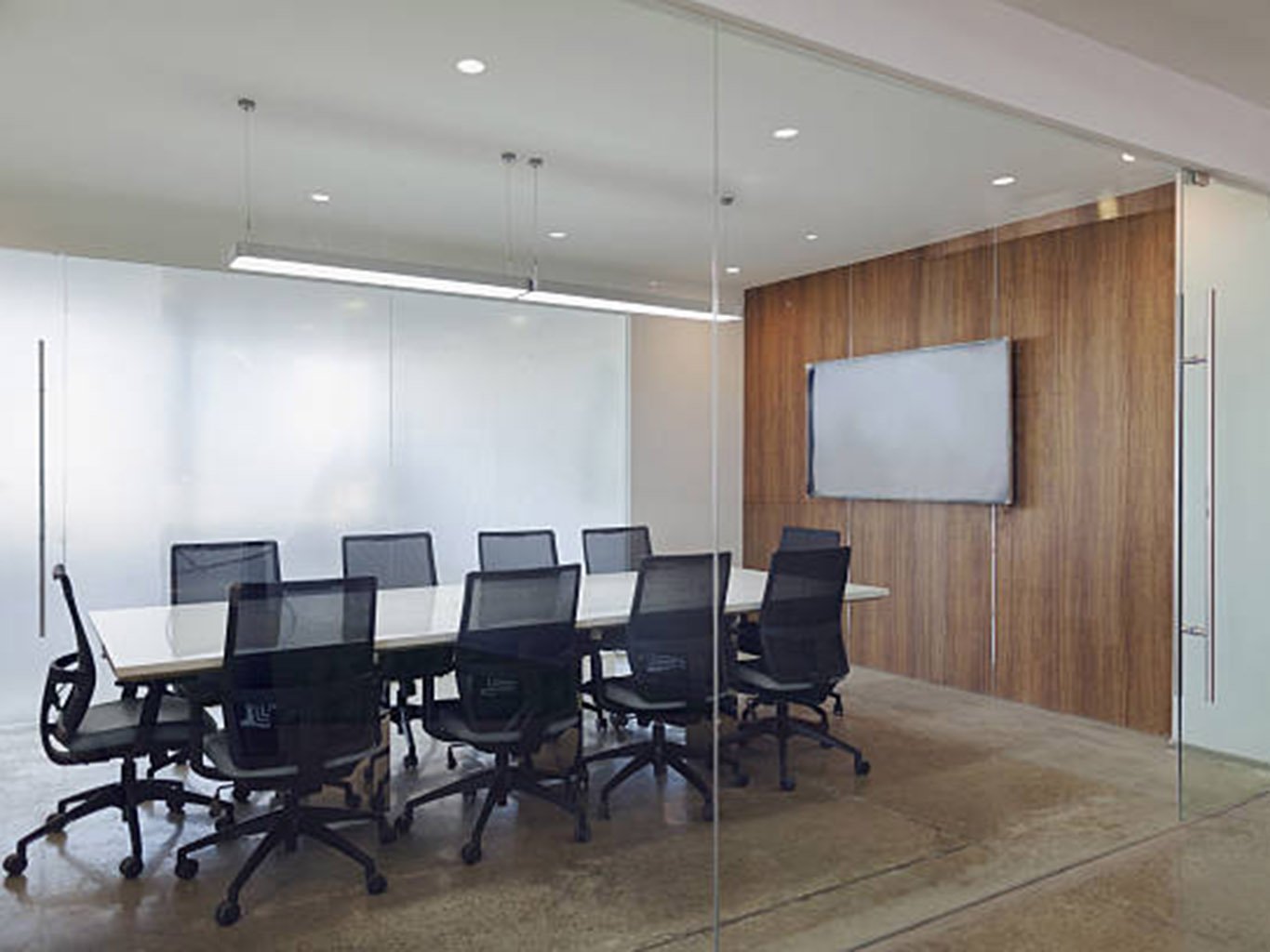 View of business conference room in modern office